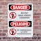 Signmission Do Not Walk Under Conveyor Bilingual Danger Sign, Plastic, 7in W x 10in L, 2PK OS-2PACK-DS-P-710-VS-1182 - alternate 5